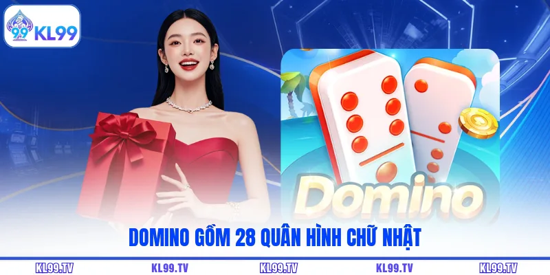 Domino gồm 28 quân hình chữ nhật